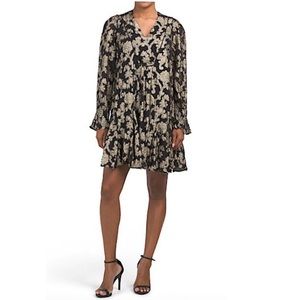 Anthropologie black / gold Dress medium